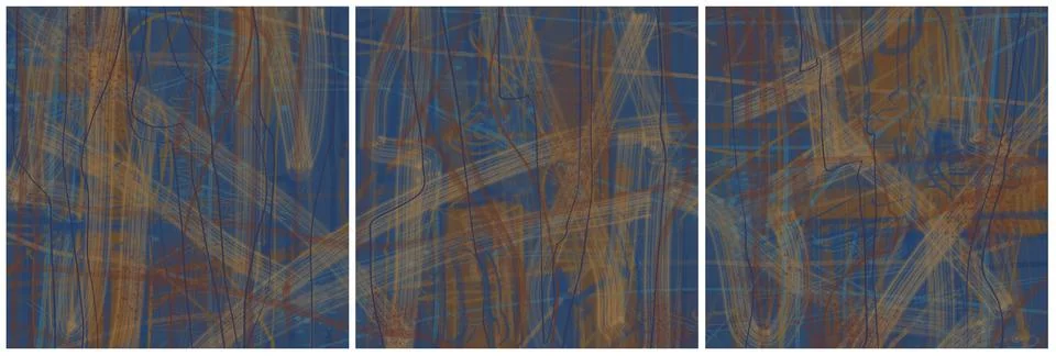 Modern interior triptych 스톡 일러스트