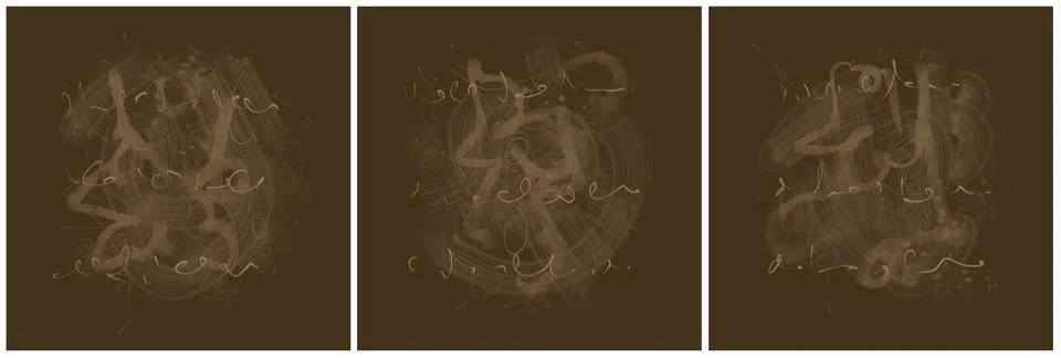 Modern interior triptych 스톡 일러스트