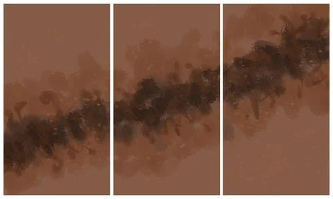 Modern interior triptych Illustrazione stock