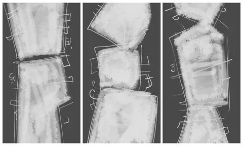 Modern interior triptych Stock Illustration