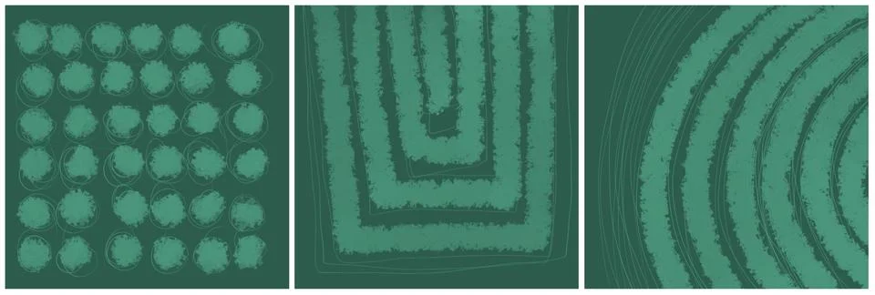Modern interior triptych Illustrazione stock