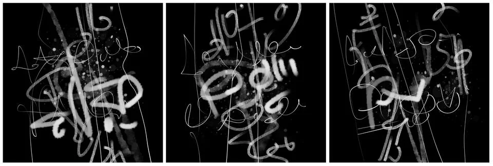 Modern interior triptych 스톡 일러스트