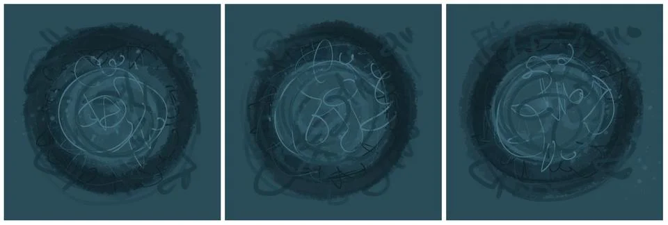 Modern interior triptych イラスト素材