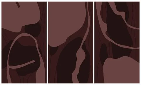 Modern interior triptych イラスト素材
