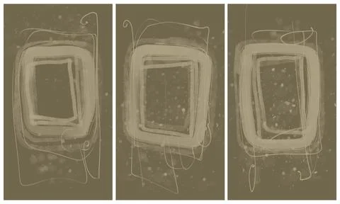 Modern interior triptych Illustrazione stock