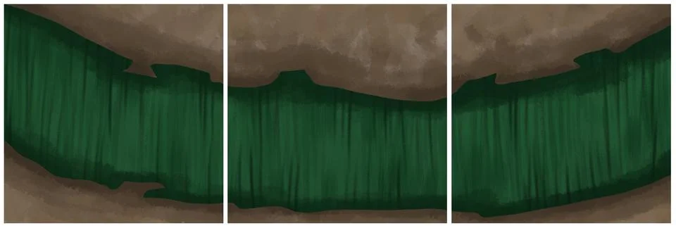 Modern interior triptych Illustrazione stock