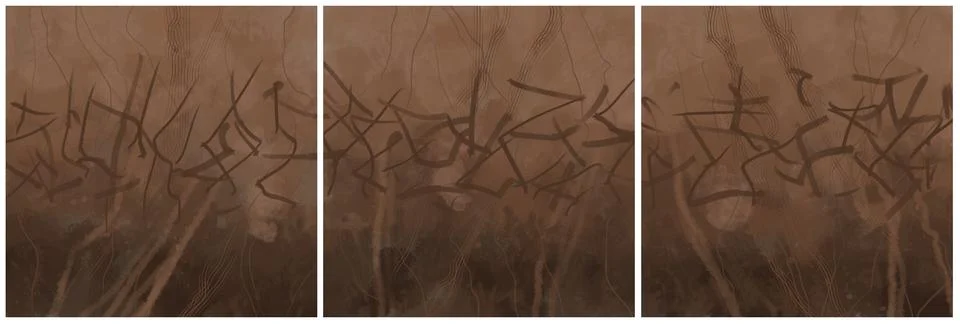 Modern interior triptych Illustrazione stock