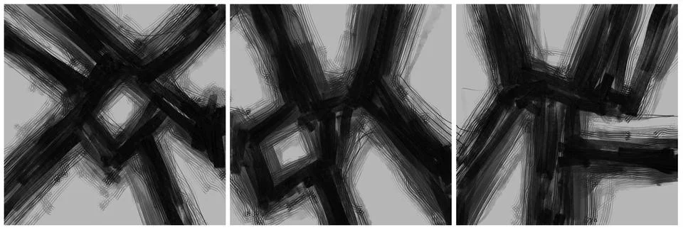 Modern interior triptych イラスト素材