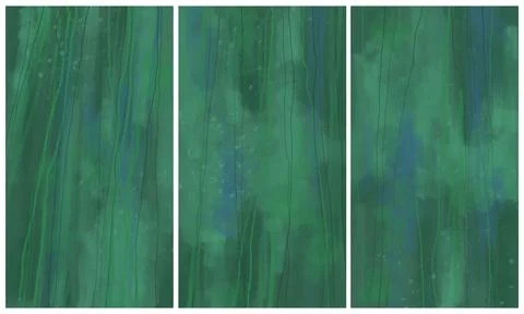 Modern interior triptych Illustrazione stock