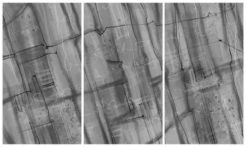 Modern interior triptych Stockillustratie