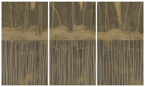 Modern interior triptych 스톡 일러스트