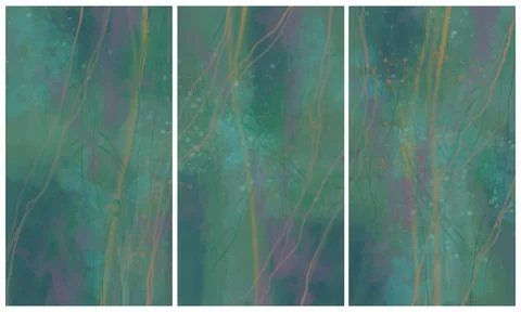 Modern interior triptych イラスト素材