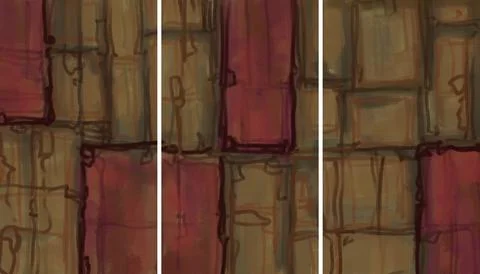 Modern interior triptych イラスト素材