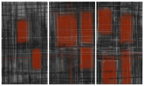 Modern interior triptych イラスト素材