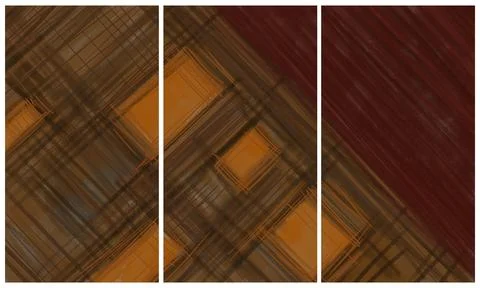 Modern interior triptych 스톡 일러스트
