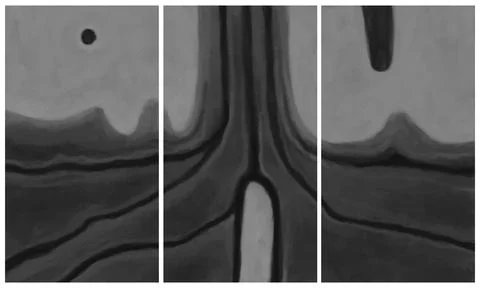 Modern interior triptych イラスト素材