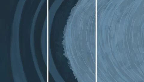 Modern interior triptych Stock Illustration