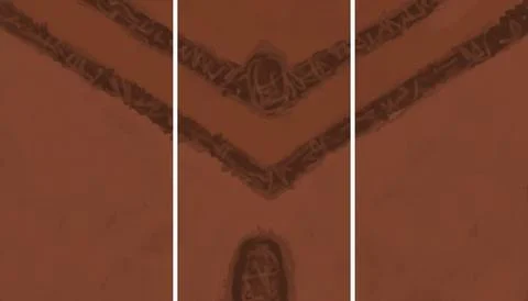 Modern interior triptych Illustrazione stock