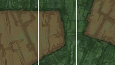 Modern interior triptych イラスト素材
