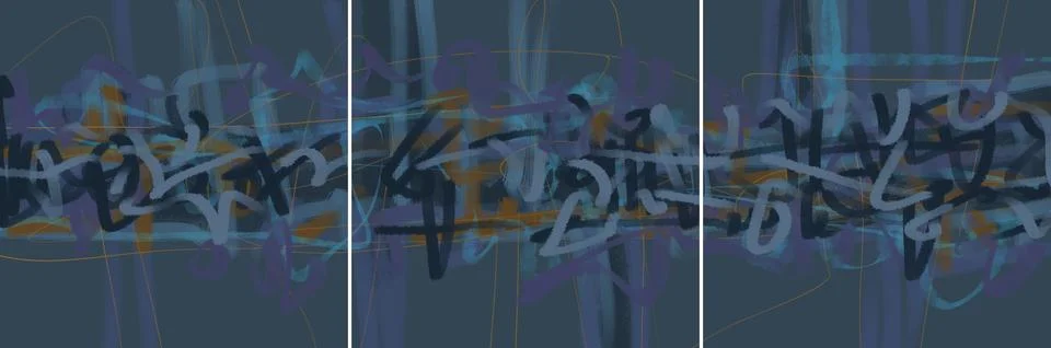 Modern interior triptych Illustrazione stock