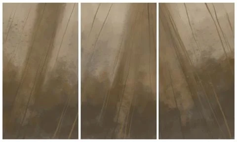 Modern interior triptych Illustrazione stock