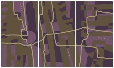 Modern interior triptych 스톡 일러스트