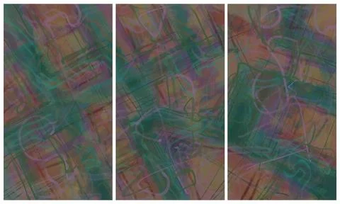 Modern interior triptych Illustrazione stock