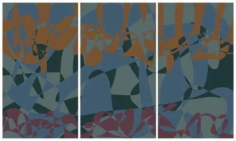 Modern interior triptych イラスト素材