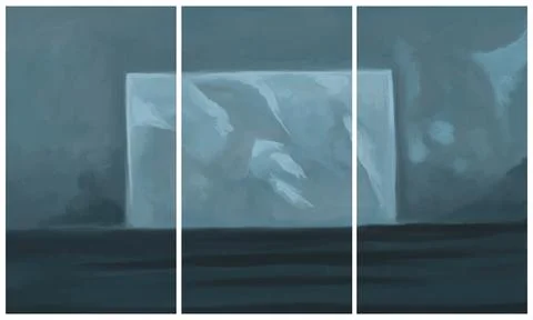 Modern interior triptych Stock-Illustration