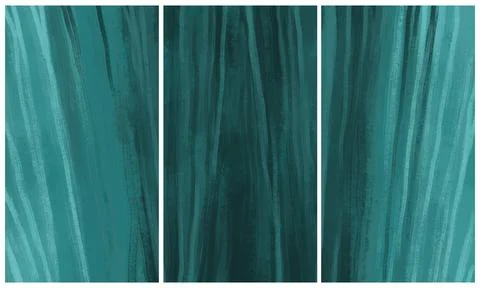 Modern interior triptych Stock Illustration