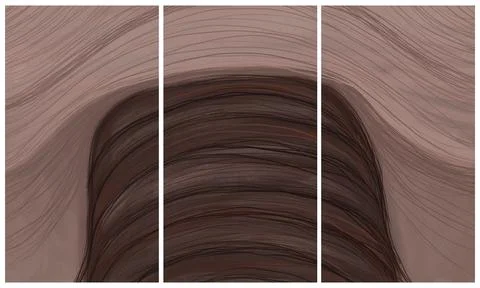 Modern interior triptych Stock Illustration