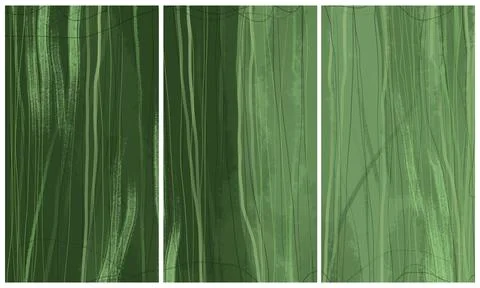 Modern interior triptych Stock Illustration