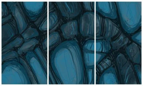 Modern interior triptych Stock Illustration