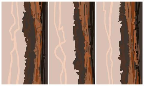 Modern interior triptych 스톡 일러스트