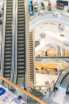 Modern interior of TsUM Central Universal Department Store Kyiv, Art Deco bui 写真素材