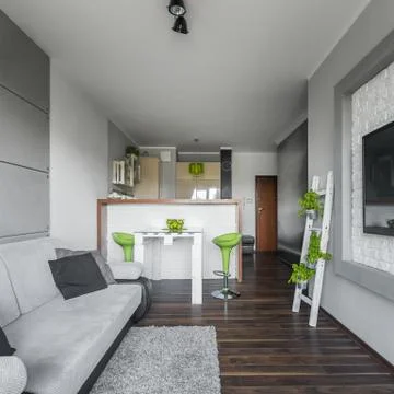 Modern interior for young Stock Photos