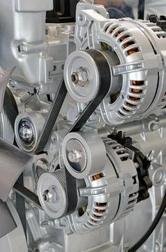 Modern internal combustion engine Stock Photos