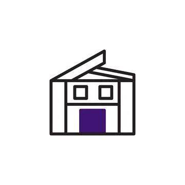 Modern interpretation of a stylized building facade showcasing clean lines .. Ilustración de archivo