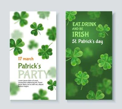 Modern invitation to a party St. Patrick. Stock Illustration