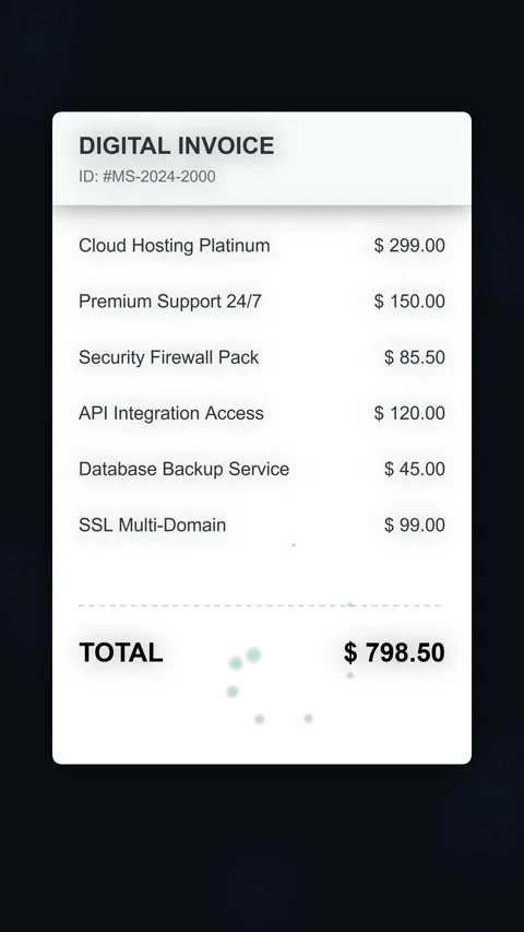Modern invoice template on computer screen for finance and business accountin Stock Footage 344935678