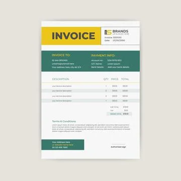 Modern invoice template design イラスト素材