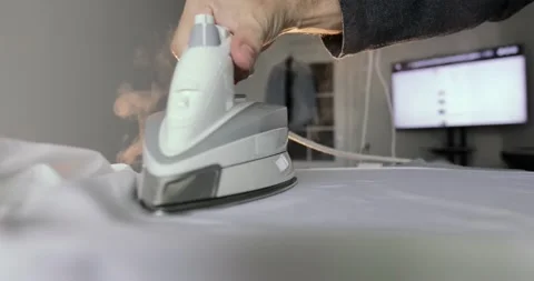 Modern iron blowing off steam. Stock Footage 143966885