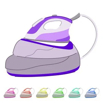Modern iron laundry vector cartoon graphic Stock Illustration
