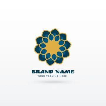 Modern islamic flower style pattern logo concept design Illustrazione stock