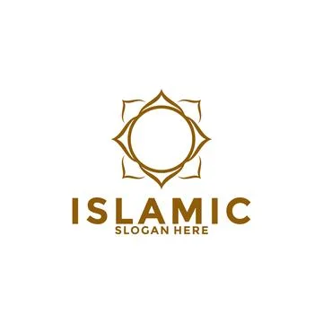 Modern Islamic Luxury Logo Vector Template, Muslim Logo Icon Stock Illustration