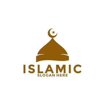 Modern Islamic Luxury Logo Vector Template, Muslim Logo Icon Stock Illustration