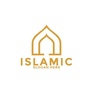 Modern Islamic Luxury Logo Vector Template, Muslim Logo Icon Illustrazione stock