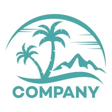 Modern island logo Stock Illustration