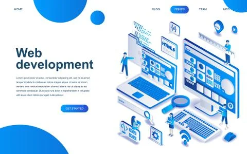 Modern isometric design concept of Web Development イラスト素材