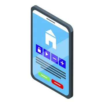 Modern isometric design of a smartphone interface with app icons and user Stock Illustration